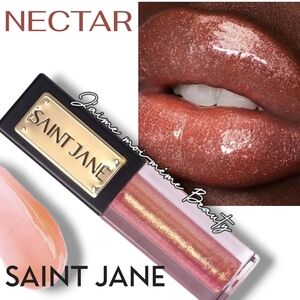 SAINT JANE Plumping Lip Oil in shade Nectar - Peach And Gold Sparkle